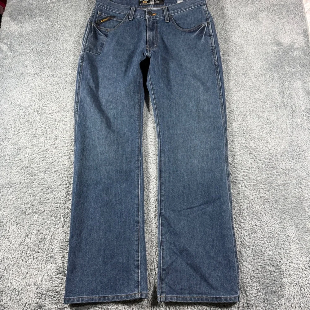 Ariat Rebar M4 Relaxed Boot Jeans Mens 32x32 Workwear Cowboy Western Denim